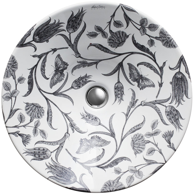 Kohler Botanical Study™ Round Vessel Bathroom Sink - Wayfair Canada